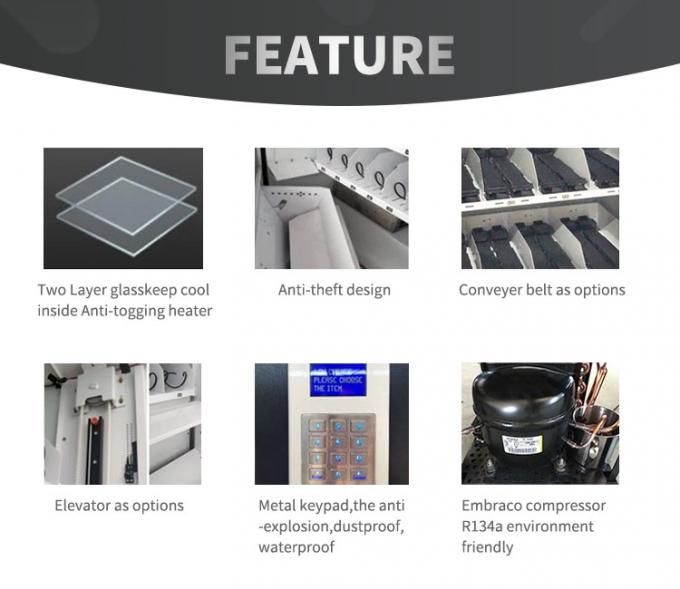 Schwarzes 32 Zoll-Touch Screen Medien-Automaten-/Getränkegetränk-Automat
