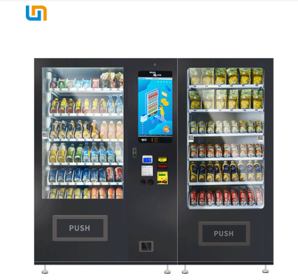Große Kapazitäts-kombinierter Imbiss-Getränk-Automat mit doppelter ausgeglichenes Glas-Tür