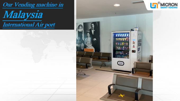 Heißer Verkaufs22-zoll-Touch Screen Imbissgetränkautomat mit Kühlsystem in Malaysia-Flughafen