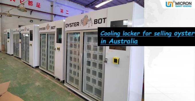 Abkühlender Schließfachautomat des gefrorenen Fleisches, der Auster in Australien verkauft