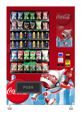 Snack-Food und kühle elektrische Heizungsentnebelung der Getränk-Automaten-24V, 22 Zoll Touch Screen Verkauf, Mikrometer