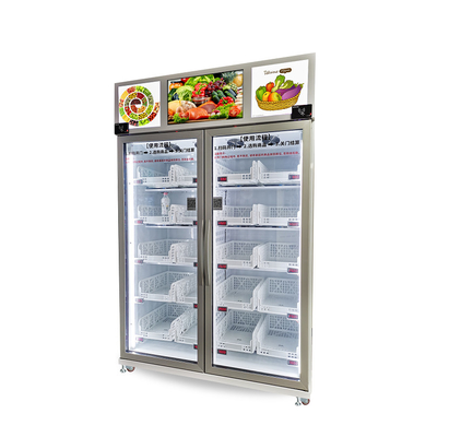 Ei-Milch-intelligenter Kühlschrank-GemüseAutomat mit offener Tür