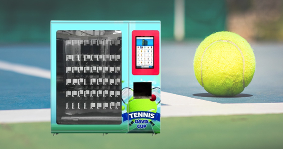 Tennisball-Automat mit Aufzug und justierbarer Kanal-Breiten-Funktion, Sport übersetzt das Verkaufen, Mikrometer