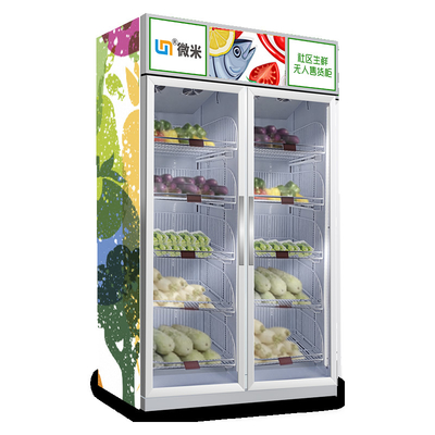 Obst-Gemüse-Smart-Kühlschrank-Automat mit Werbebildschirm und großem Kapazitäts-Automaten
