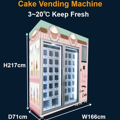 Schalenkuchen abkühlender Schließfach-Automat mit 22-Zoll-Bildschirm 110V