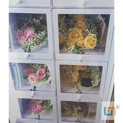 22 Zoll-Touch Screen Blumen-Automat mit Kühlschrank-Kühlsystem-Schließfach-Mikrometer-intelligentem Verkauf
