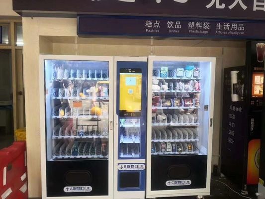 Große Kapazitäts-Spiralen-Imbiss und Getränk-Automat mit Kühlsystem und Touch Screen