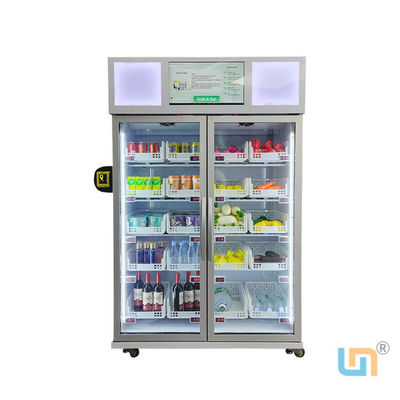 Ei-Milch-intelligenter Kühlschrank-GemüseAutomat mit offener Tür