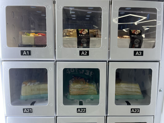 Schalen-Kuchen-abkühlender Schließfach-Automat mit intelligentem System des Kühlschrank-R290 und des Mikrometers