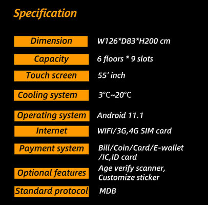 Parfüm-intelligenter Automat mit 55 Zoll-Touch Screen
