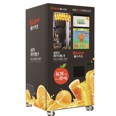 Automatischer Verkaufsautomaten für frisch gepressten Orangensaft mit Kartenleser