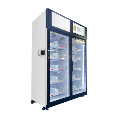 Für den europäischen Markt ein intelligenter Kühlschrank-Automaten zum Verkauf von Snacks mit Kartenleser