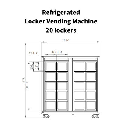 Free Match Smart Locker Verkaufsautomaten für landwirtschaftliche Erzeugnisse Frisches Obst Verkaufsautomaten