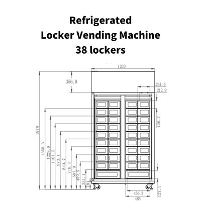 Free Match Smart Locker Verkaufsautomaten für landwirtschaftliche Erzeugnisse Frisches Obst Verkaufsautomaten
