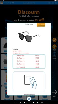 Automatisches Kino Schwimmbad 3D-Brille Schwimmblätter Mietmaschine mit Kartenleser