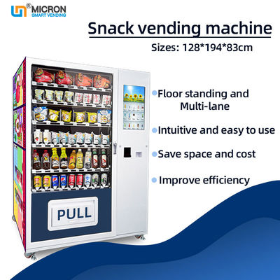 Intelligentes Backend-System Kartenleser Snack-Food-Automaten mit einstellbarem Kühlsystem
