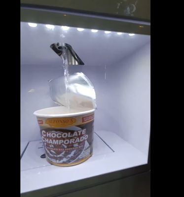 Kostenlose Warmwasserversorgung für Cup Noodle Instant Ramen Milch Tee Verkaufsautomaten mit Kartenleser
