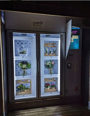 Automaten für schwarze Blumen mit anpassbaren Schließfachgrößen