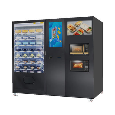 Gesundes Essen Maschine mit Mikrowelle für heiße Lebensmittel bereit zu essen Mahlzeiten Vorbereitung Automaten