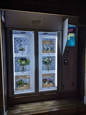 24/7 Selbstbedienung Kühlschrank für frische Blumen Topfpflanzen Cholocate Verkaufsautomat