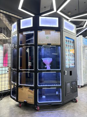 Neues Design Schließfach Frische Blumen Verkaufsautomat mit Kühlfunktion 32 Zoll Touchscreen Lichtschrank für das Branding