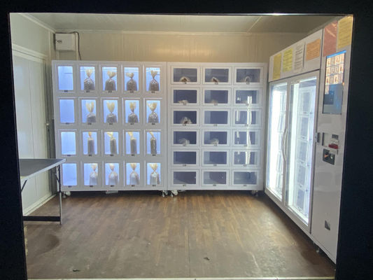 Selbstbedienung Bäckerei Combo Brot-Vending-Maschine mit Kühlsystem anpassbare Schließfächer