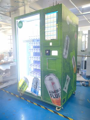 Double Glass-Front Snack Food Vending Machine mit 21,5 Zoll Touchscreen und 6 Etagen * 10 Slots Kapazität
