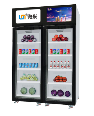 Regale der Gewichts-Richtungs-automatische Automaten-doppelten Tür-4, Automat für Gemeinschaft, frische Nahrungsmittelverkauf, Mikrometer