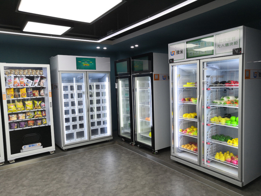 Großer Einzelteil-Schließfach-Automat mit Kühlschrank-Karten-Zahlungs-System, abkühlendes Schließfach, Heizungsschließfach. Mikrometer