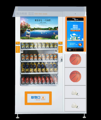Salat-Glas machte Flaschengetränk Automaten mit 22 Zoll-Touch Screen, Touch Screen Automat, Mikrometer ein