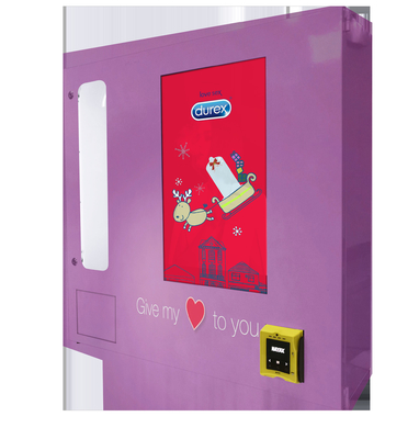 Intelligenter -Automat für Kondome Durex-Masken-Lippenstift-Zigarette