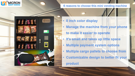 1 Meter-Mini Vending Machine For Mobile-Zusatz-schwarze Farbkleiner Imbiss-Automat