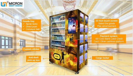 Basketball trinkt Kombinations-Automaten-Stützelektronische Geldbörsen-Zahlung
