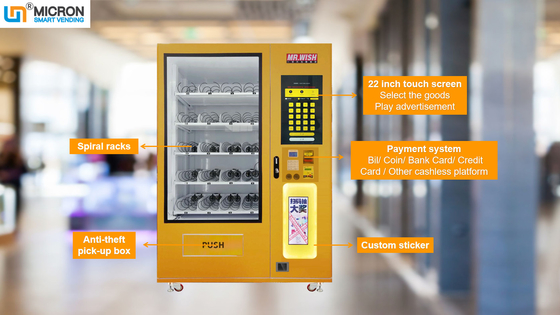 LED, die Lucky Vending Machine With Cashless-Zahlungs-Systeme, großen Kastenautomaten, Mikrometer beleuchtet