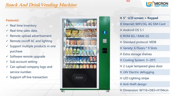 Münzen24 Stunden Selbstservice-Snack-Food-Automat
