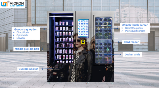 662 Kapazitäts-schwarze blinde Kasten-Selbstservice-Automaten mit Ausstellungsraum-Aufzug