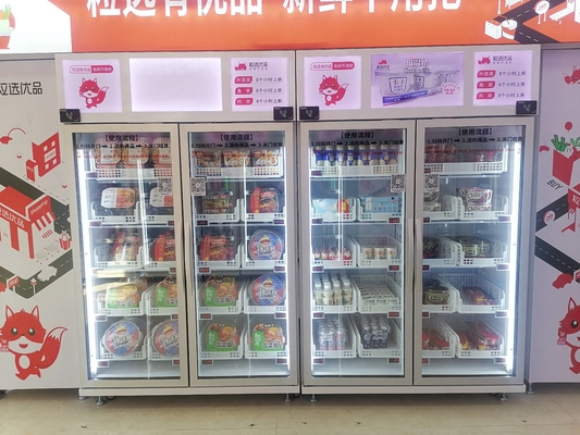 Tiefkühlkost-Ei-intelligenter Kühlschrank-Automat in Mikrometer-unbemanntem Markt