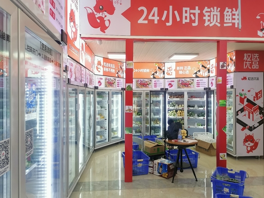 Tiefkühlkost-Ei-intelligenter Kühlschrank-Automat in Mikrometer-unbemanntem Markt