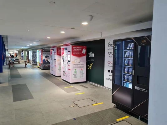 Automatische Schönheits-Kosmetik-Automaten LED, die kundenspezifisches Aufkleber-Anzeigen-Fenster beleuchten