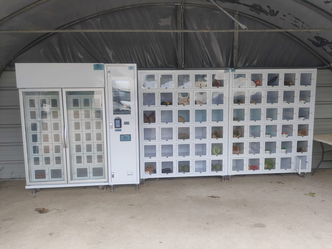 Max.40 Warenvariante Cupcake Locker Verkaufsautomat mit 1 Steuerung und 8 Maschinen hohe Kapazität