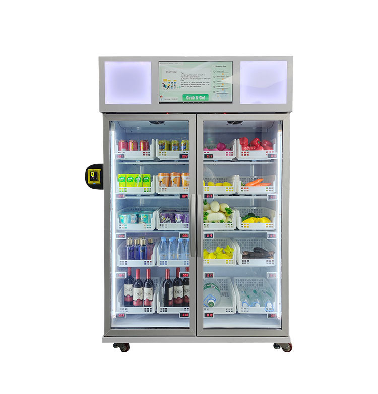 Meeresfrüchte-Ei R290 kühlte Automaten-intelligenten Kühlschrank-Verkauf mit Kartenleser