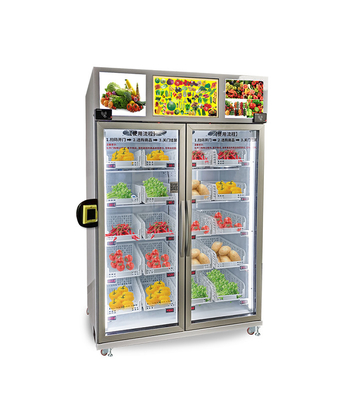 Ei-Milch-intelligenter Kühlschrank-GemüseAutomat mit offener Kühlschrank-Tür