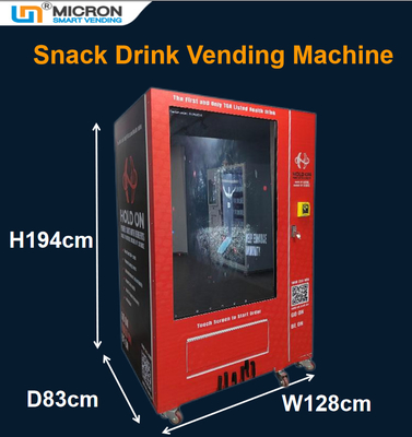 55 Zoll-Anzeigen-Automat mit dem Karten-Zahlungs-System passend für den Verkauf des Getränkes, Nahrung, 3ce, Telefon