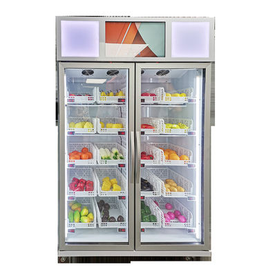 intelligenter Kühlschrankautomat mit Tiefkühlkost der intelligenten Systemverkaufsgemüsefrucht im Supermarkt