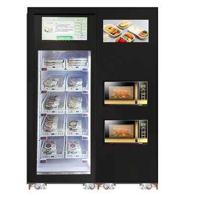 Smart Kühlschrank Verkaufsautomat mit Mikrowellen für warme Speisen.Snack Getränke Salat Verkaufsautomat mit Kartenleser