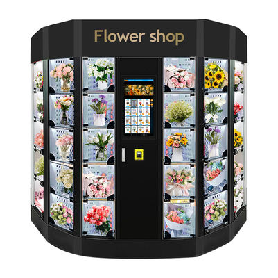 Personalisieren Sie Ihr Geschäft Frische Blumen Kühlschrank Verkaufsautomaten mit Nayax Card Reader Münze Barzahlungen