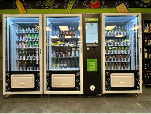 Unbemannter Einzelhandel Convenience Store Große Kapazität 3 in 1 Kühlkost-Coke-Automaten