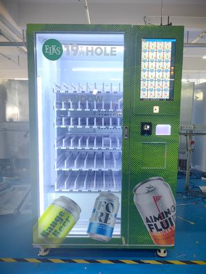 Double Glass-Front Snack Food Vending Machine mit 21,5 Zoll Touchscreen und 6 Etagen * 10 Slots Kapazität