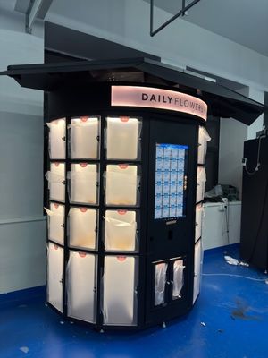 24/7 Selbstbedienungs-Blumenautomat mit Blechrahmen, Kühlung 10-20°C