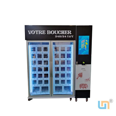 Anpassbare Kapazität Gefrierschrank-Verkaufsautomat mit effizientem R290-Kältemittel -22℃~20℃ für den Verkauf von gefrorenem Fleisch und Meeresfrüchten